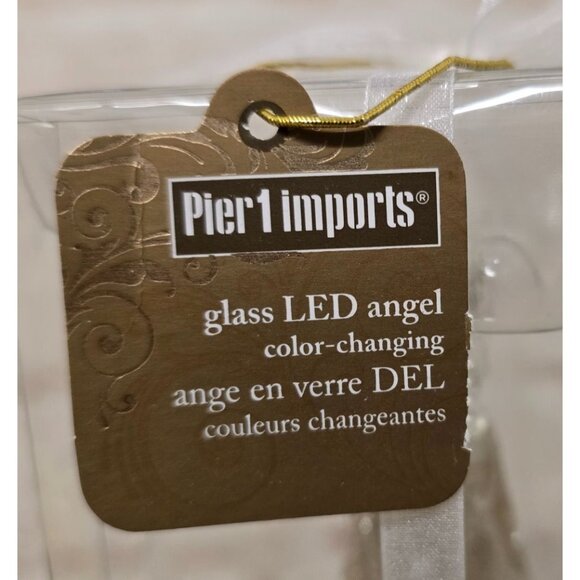 NEW Glass LED Angel Figurine With Color-Changing Lights By Pier 1 Imports - Picture 6 of 8